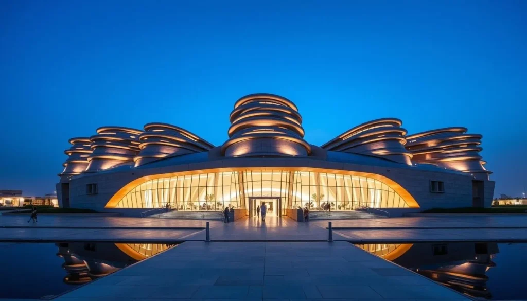 King Abdulaziz Center for World Culture (Ithra) with its distinctive modern architecture King Abdulaziz Center for World Culture (Ithra) with its distinctive modern architecture