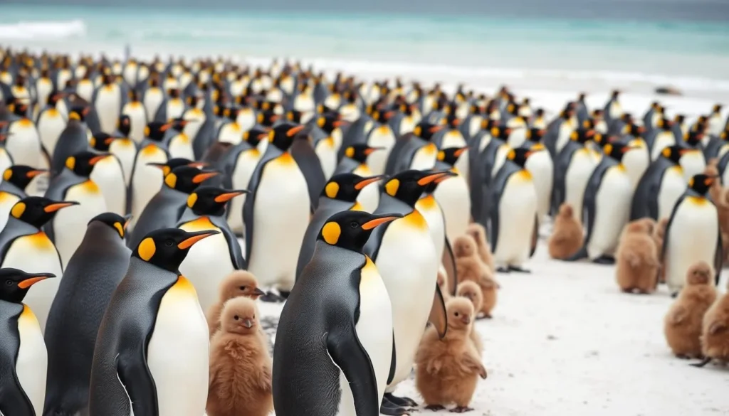 King penguins at Volunteer Point, Falkland Islands