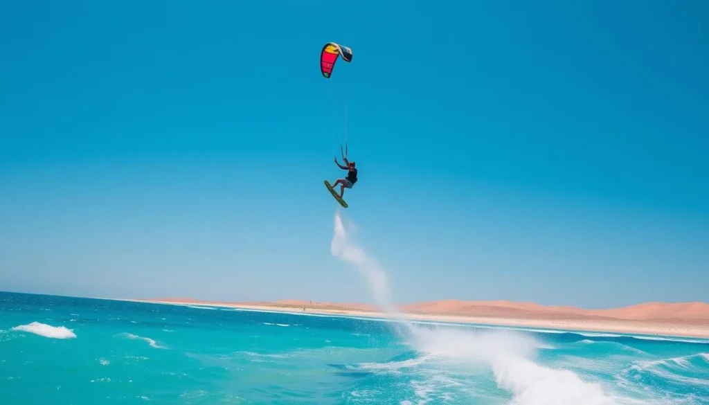 Kitesurfing in Cabo de la Vela, La Guajira Peninsula Colombia