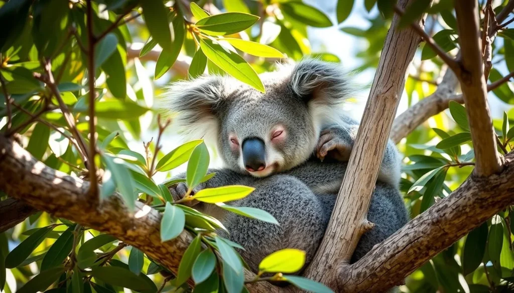 Koala in a eucalyptus tree at Cleland Conservation Park