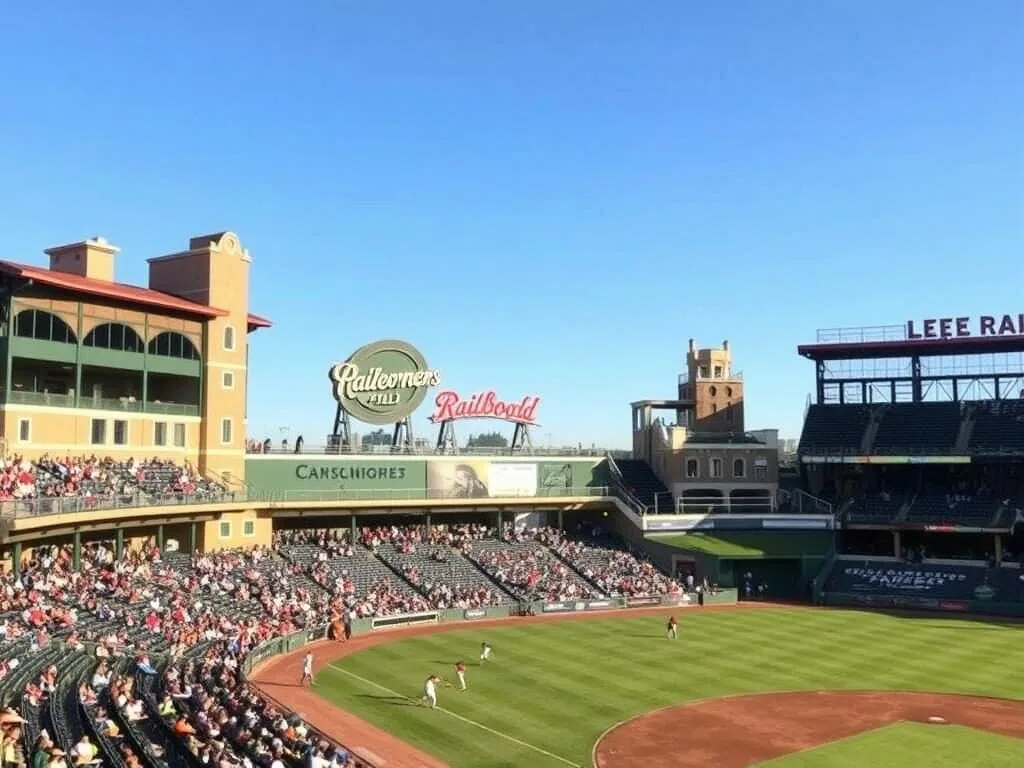 La Moderna Field baseball stadium in Cleburne during a game