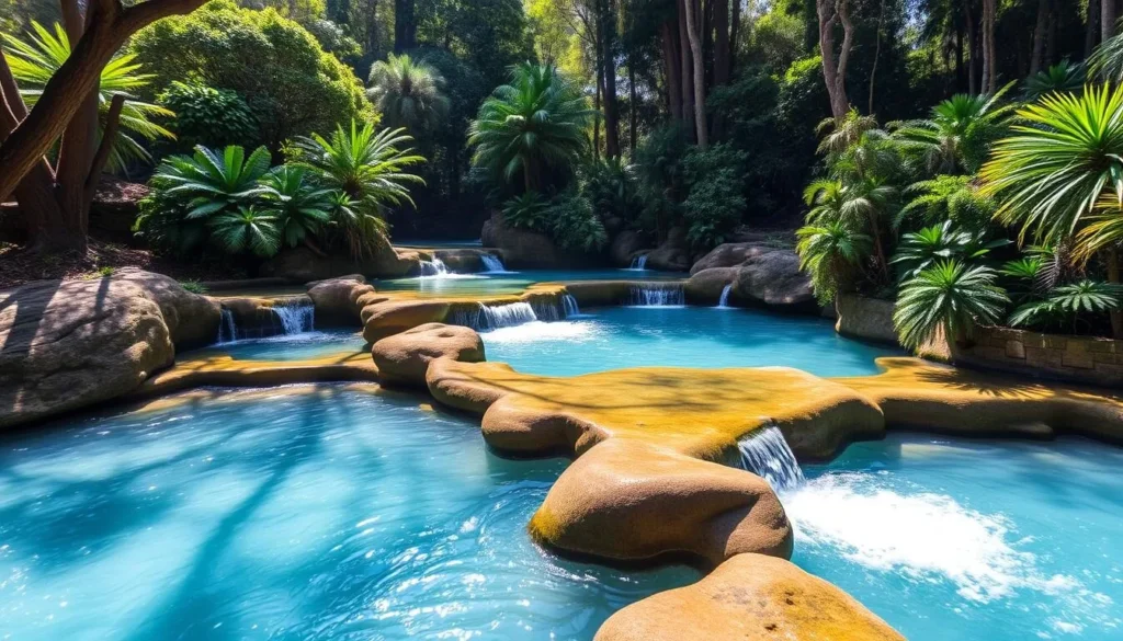 Laguna Azul natural pools near Tena Ecuador
