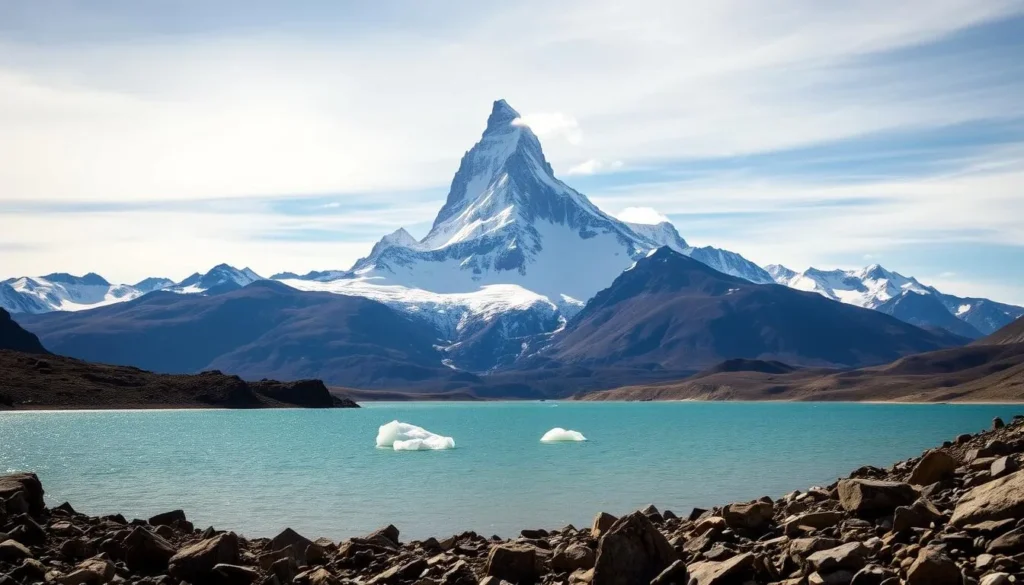 Laguna Torre with Cerro Torre mountain in El Chalten, Argentina