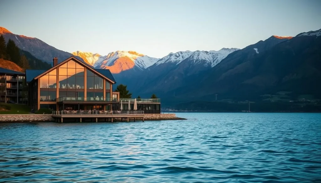 Lakefront accommodation in Wanaka with mountain and lake views