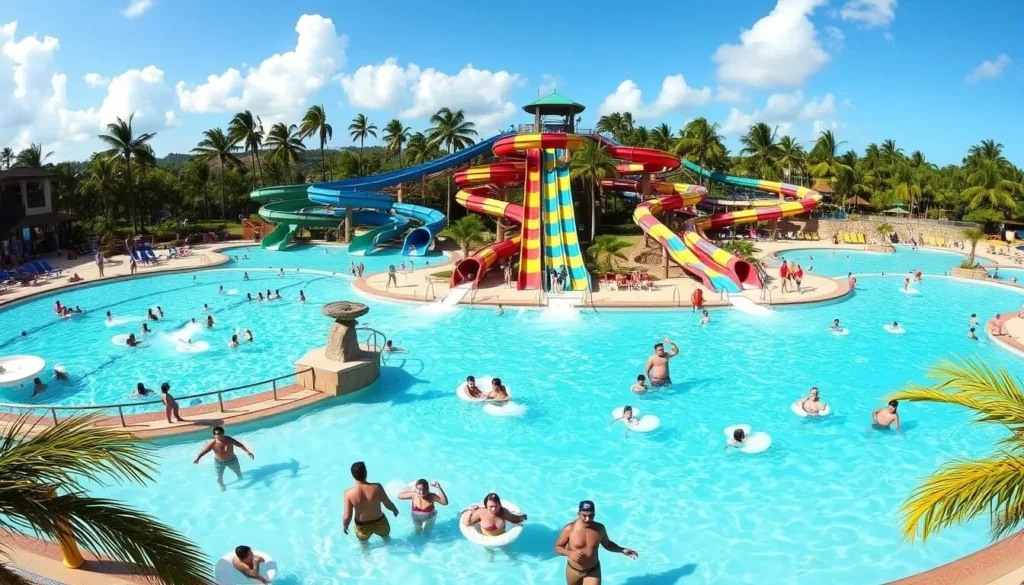 Las Cascadas Water Park in Aguadilla with water slides and pools