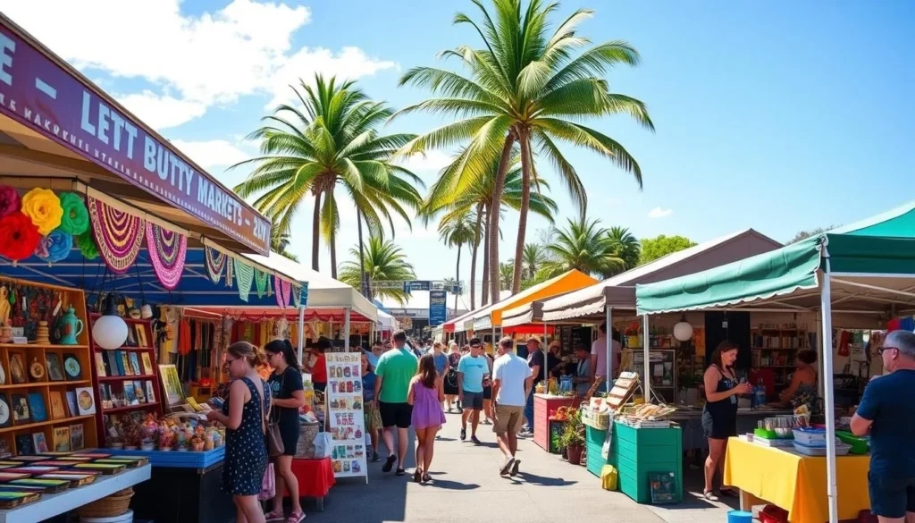 Little Big Markets at Mount Maunganui with local vendors and visitors
