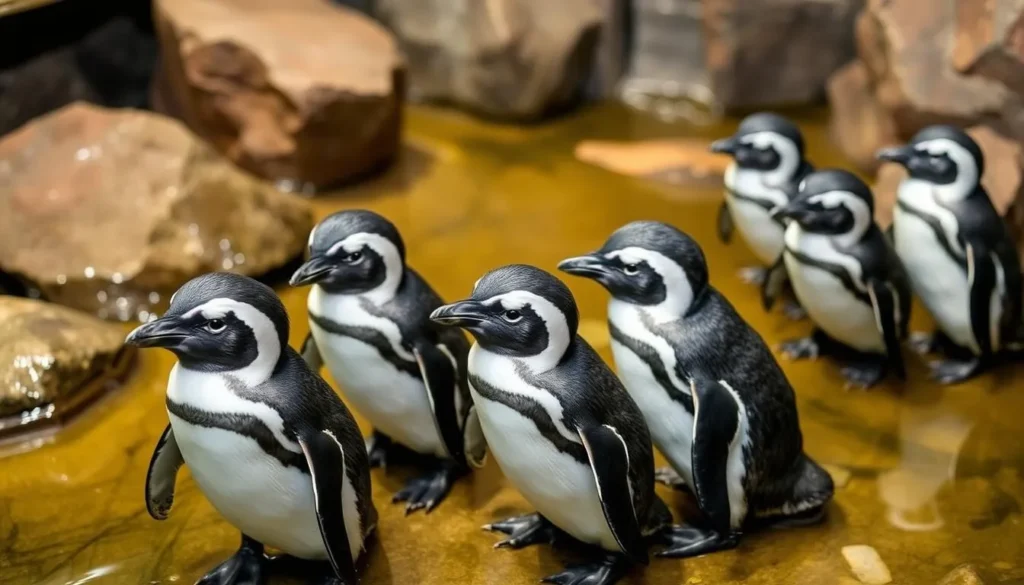 Little blue penguins at the National Aquarium of New Zealand in Napier