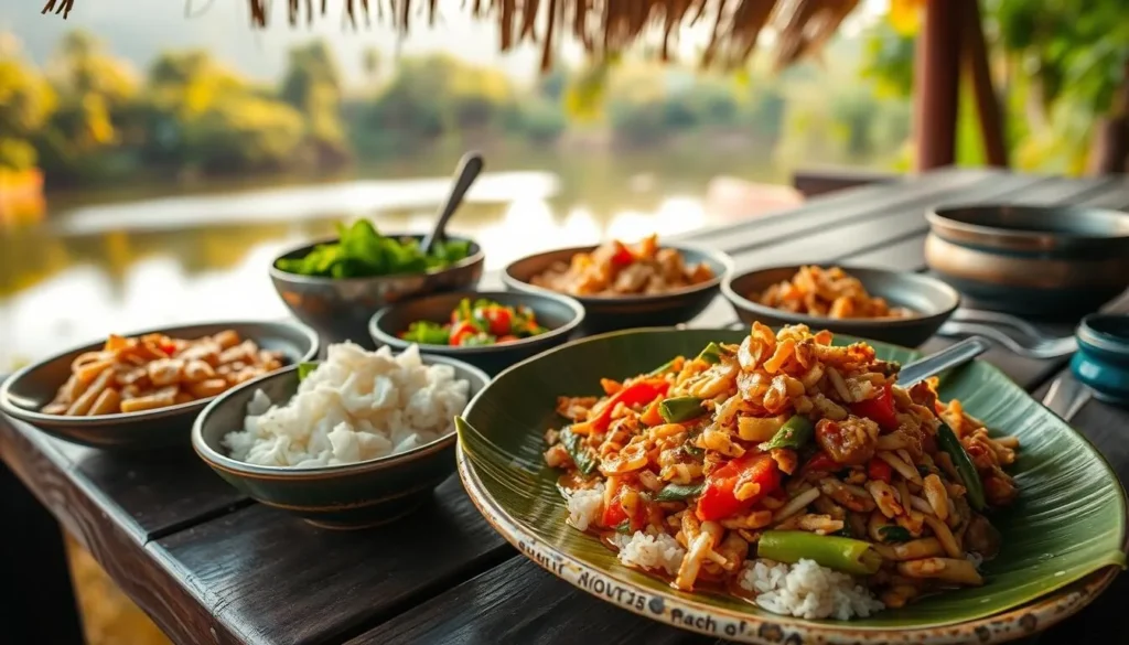 Local Central Javanese cuisine served near Lake Telaga Warna