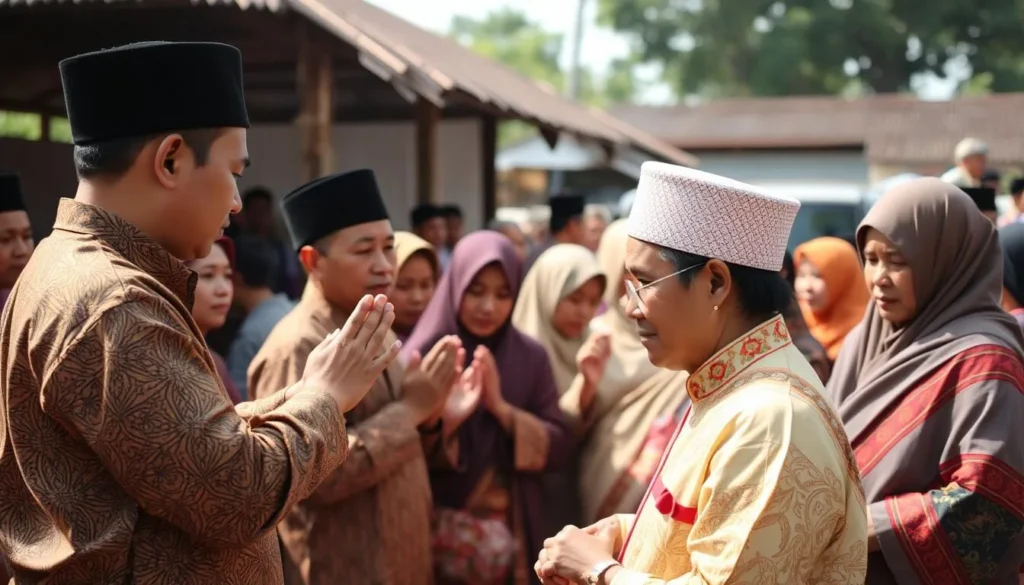 Local Indonesian cultural ceremony in Cimaha with traditional clothing