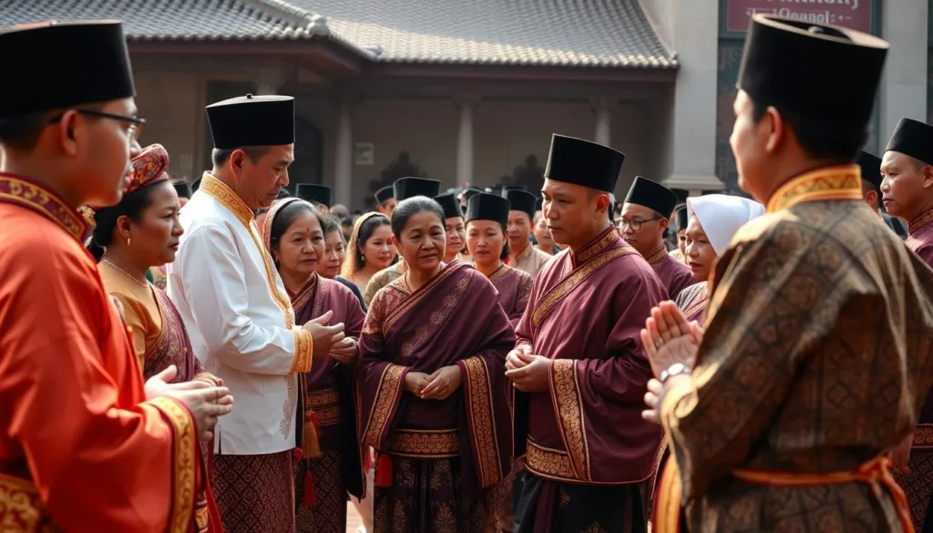 Local Javanese traditional ceremony at Keraton Surakarta showing cultural customs
