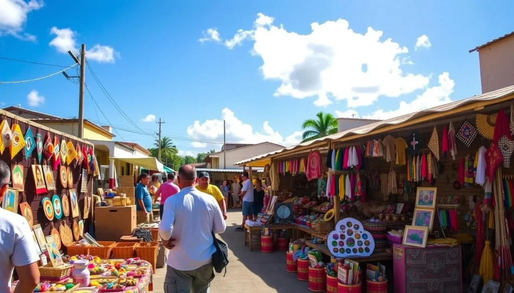 Local artisan market in Arecibo Puerto Rico with traditional crafts