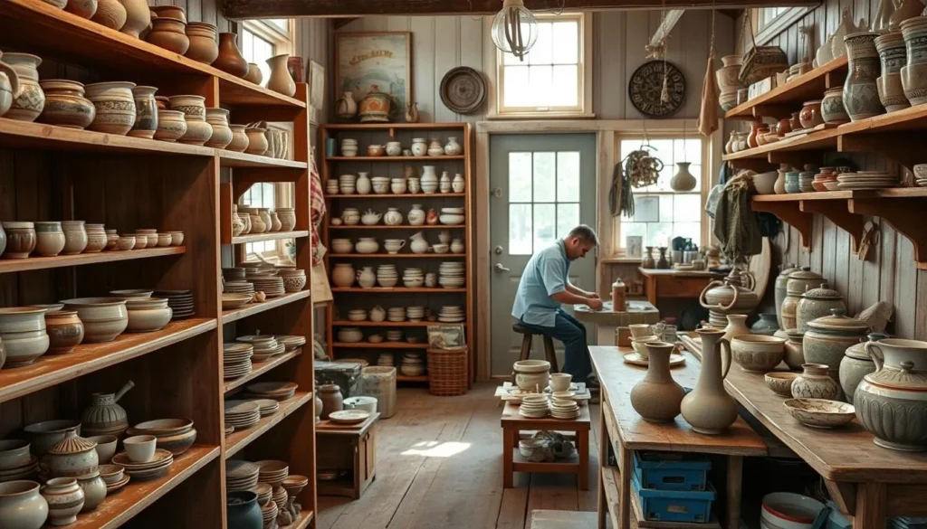 Local artisan pottery studio on Little Cranberry Island with handmade items Local artisan pottery studio on Little Cranberry Island with handmade items