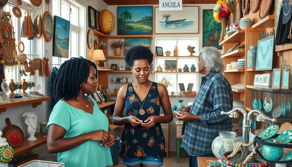 Local artisan shop in Anguilla selling handmade crafts and souvenirs