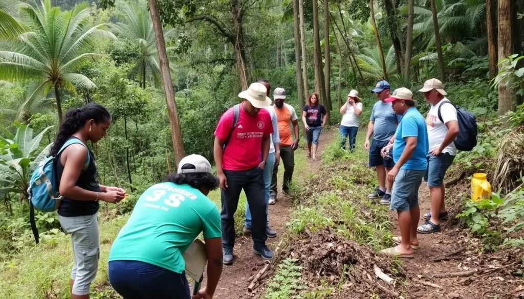 Local conservation efforts at Billy Barquedier National Park with STACA members Local conservation efforts at Billy Barquedier National Park with STACA members