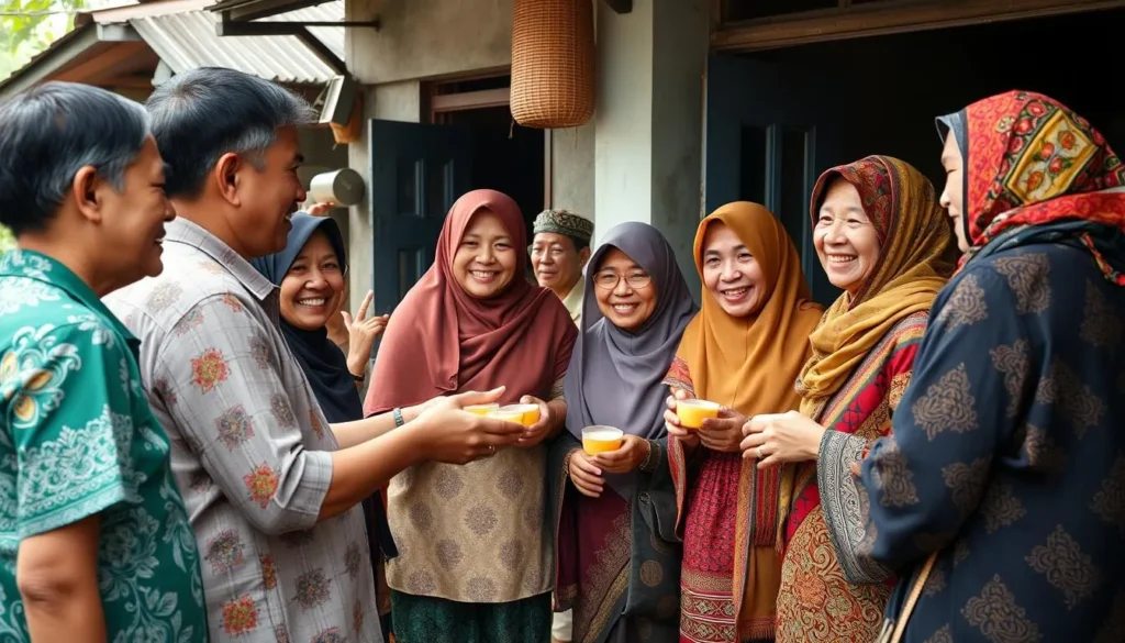 Local residents in Blitar greeting visitors with traditional Javanese hospitality