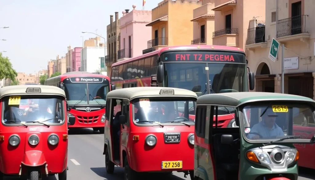 Local transportation in Inezgane Morocco with petit taxis and buses Local transportation in Inezgane Morocco with petit taxis and buses