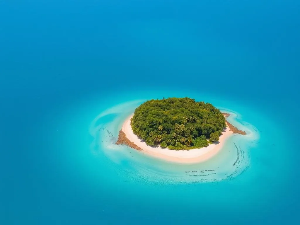 Loeha Island in Lake Towuti with pristine beaches and forest Loeha Island in Lake Towuti with pristine beaches and forest