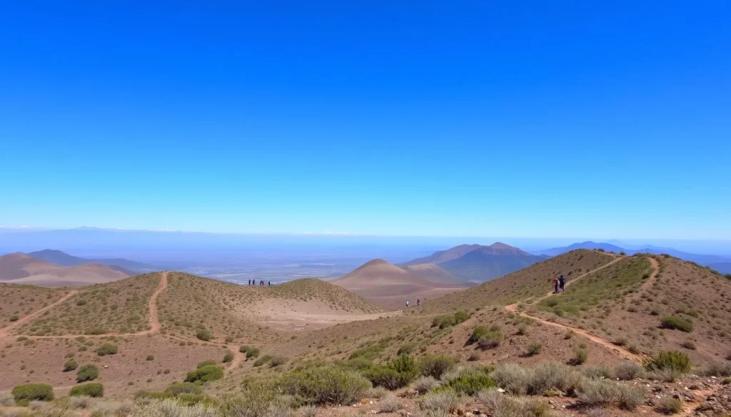 Lomas de Padierna National Park during dry season with clear views of volcanic landscape and hiking trails