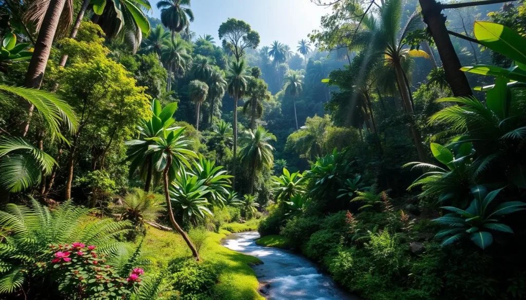 Lush rainforest in Alejandro de Humboldt National Park near Moa, Cuba
