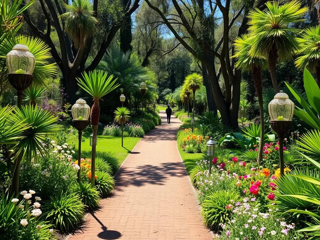 Lush vegetation in Percy Hill Park botanical garden