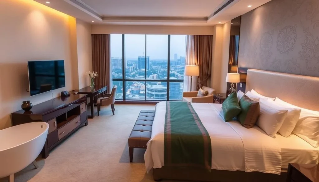 Luxurious hotel room interior at Hermes Palace Hotel in Banda Aceh