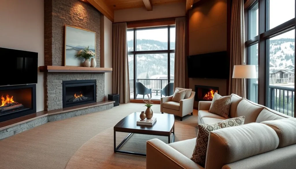Luxury accommodation at Blue Mountain Resort with mountain views and comfortable interior