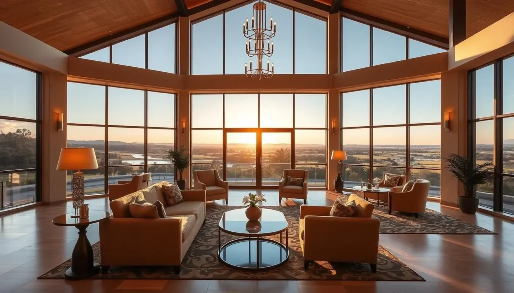 Luxury accommodation in Albury New South Wales with views of the surrounding landscape