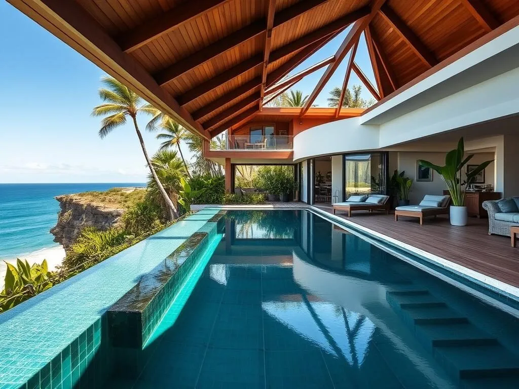 Luxury accommodation in Byron Bay with pool and ocean views Luxury accommodation in Byron Bay with pool and ocean views