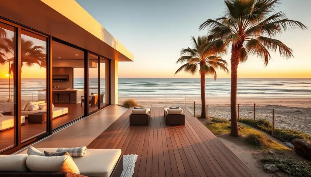 Luxury beachfront accommodation in Malibu with ocean view