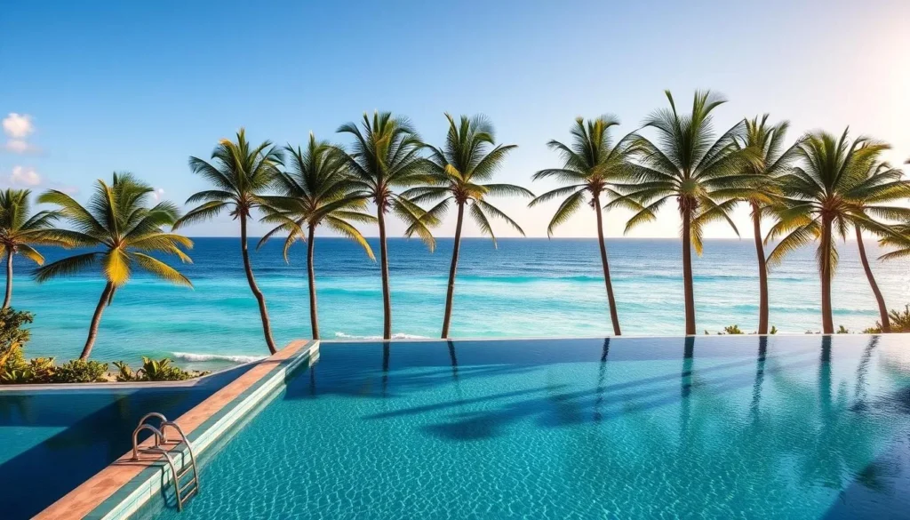 Luxury beachfront resort in Grenada with infinity pool overlooking the Caribbean Sea Luxury beachfront resort in Grenada with infinity pool overlooking the Caribbean Sea