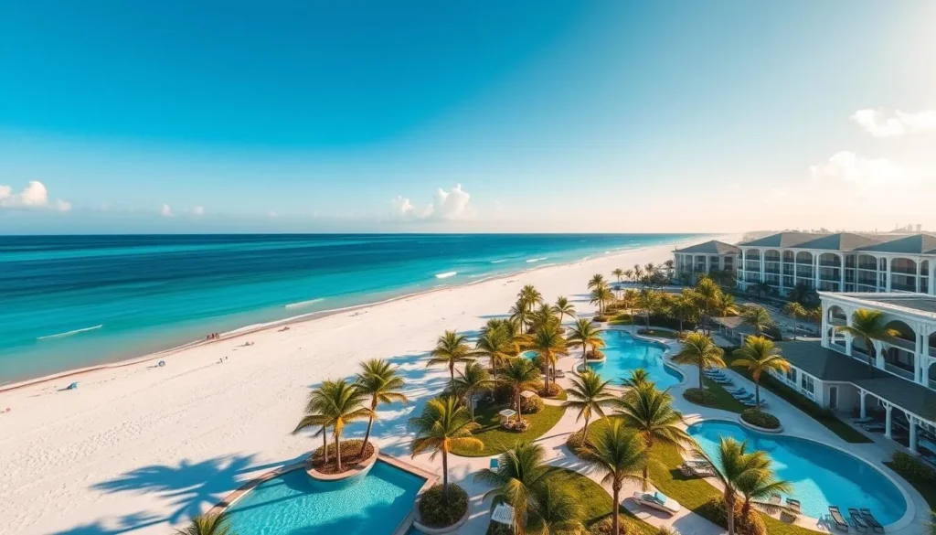 Luxury beachfront resort on Seven Mile Beach in Grand Cayman