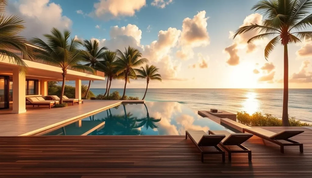 Luxury beachfront villa with pool in Fitts Village Barbados