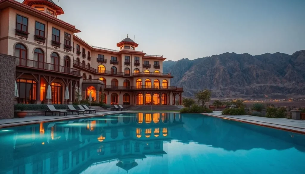 Luxury hotel in Abha with mountain views, featuring traditional architecture and modern amenities
