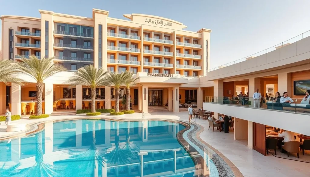 Luxury hotel in Buraydah with modern architecture and swimming pool