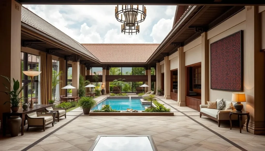 Luxury hotel in Cirebon with traditional Javanese architectural elements