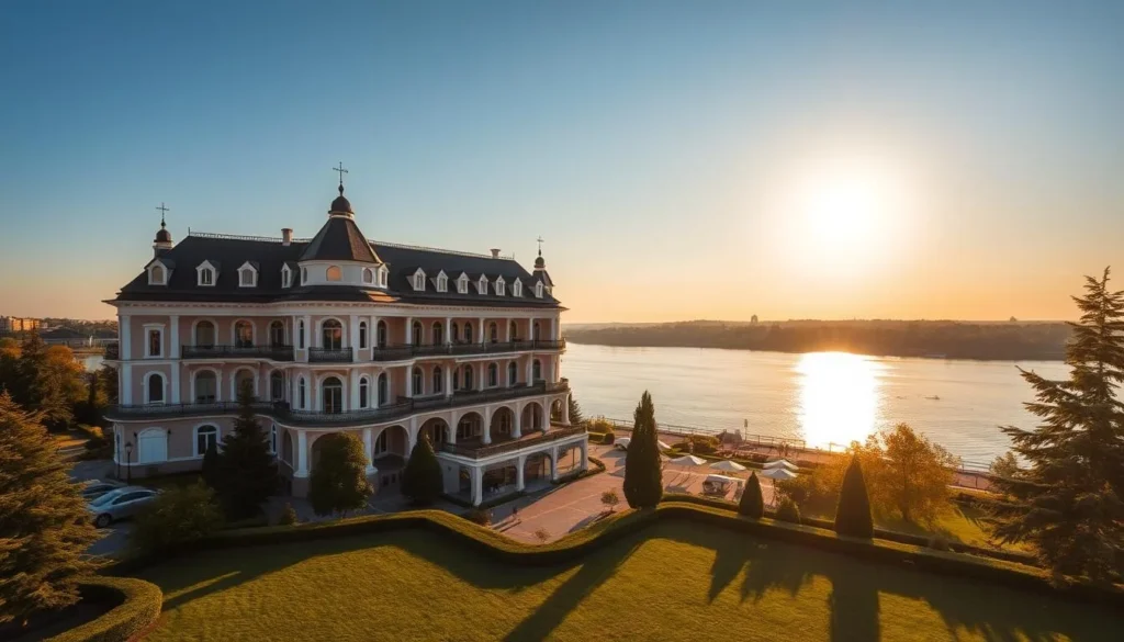 Luxury hotel overlooking the Volga River in Astrakhan