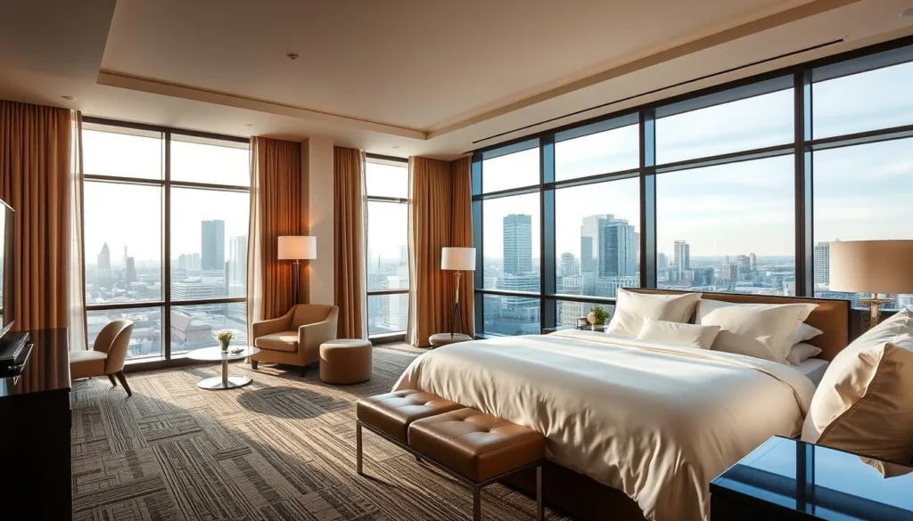 Luxury hotel room in Birmingham with city views Luxury hotel room in Birmingham with city views