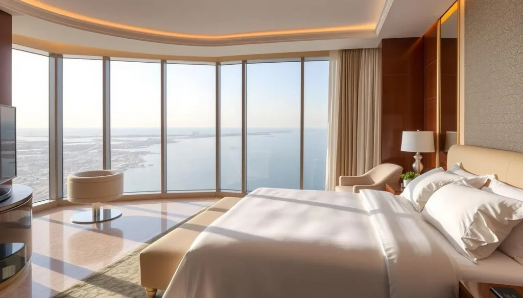 Luxury hotel room in Jeddah with Red Sea view