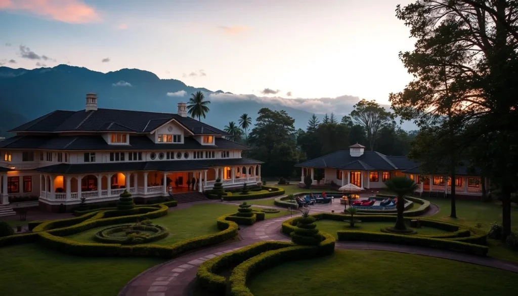 Luxury hotel with mountain views near Hakgala Mountain in Nuwara Eliya, Sri Lanka Luxury hotel with mountain views near Hakgala Mountain in Nuwara Eliya, Sri Lanka