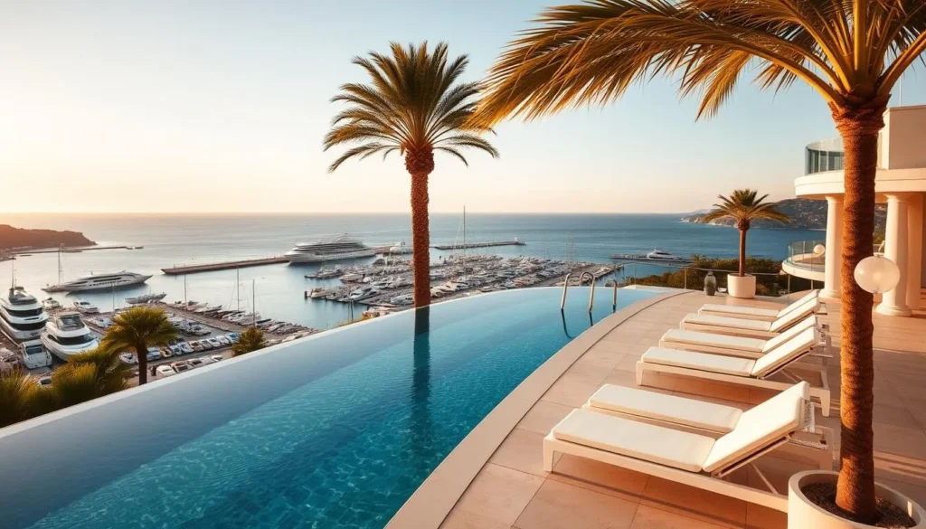 Luxury hotel with pool overlooking the Saint-Tropez bay and harbor Luxury hotel with pool overlooking the Saint-Tropez bay and harbor