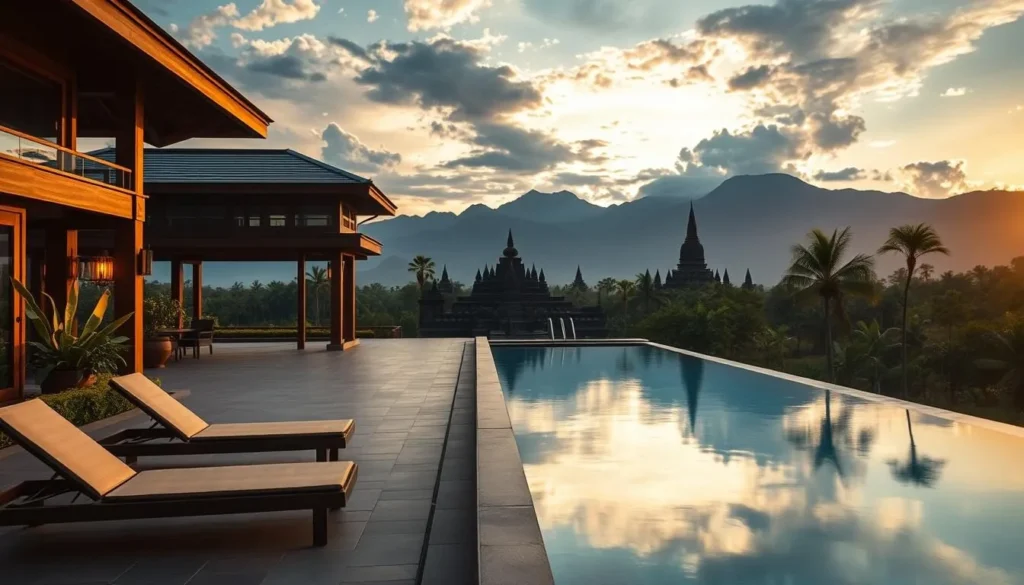 Luxury resort with pool and Borobudur view in Magelang, Indonesia things to do