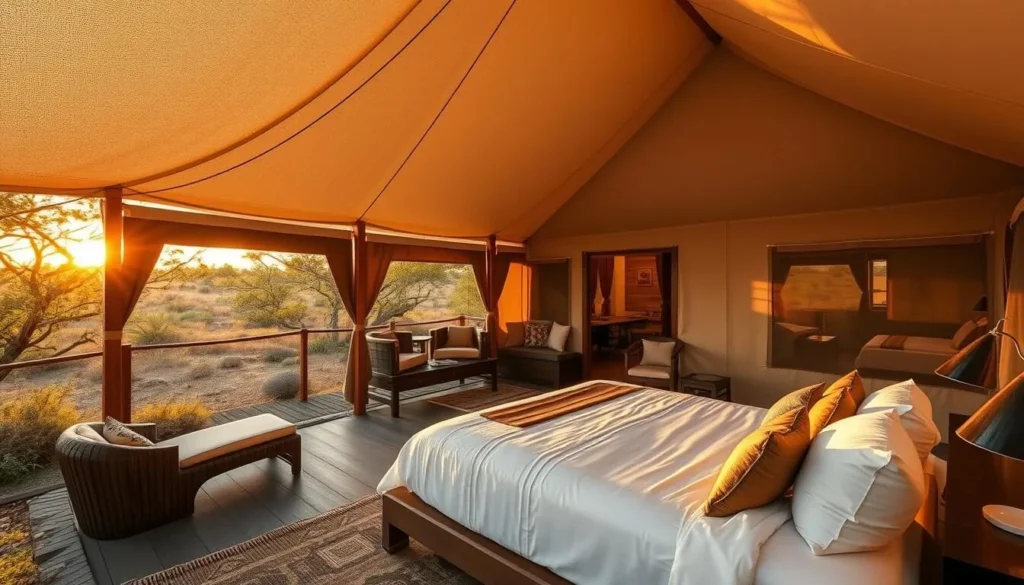 Luxury safari accommodation near Wilpattu National Park with view of natural surroundings
