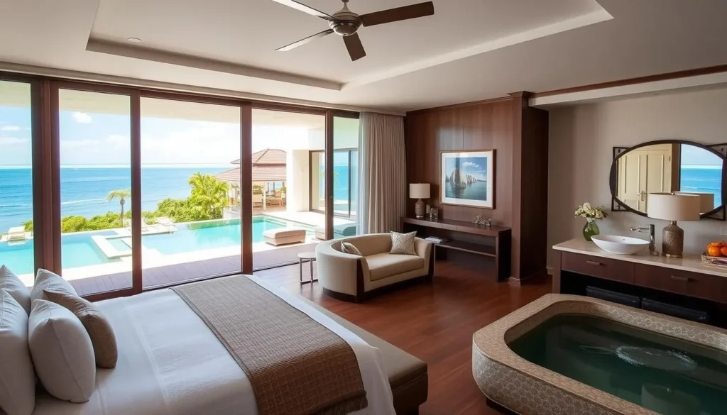 Luxury suite at InterContinental Hayman Island Resort with pool access and ocean views