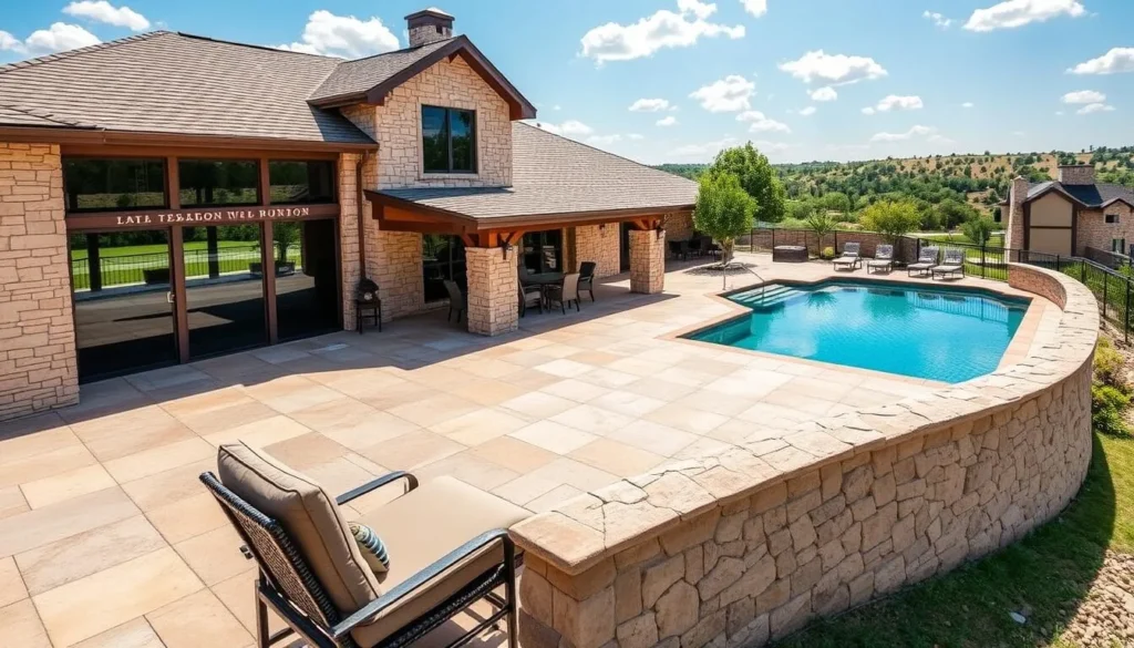 Luxury vacation rental home in Timberwood Park Texas with swimming pool Luxury vacation rental home in Timberwood Park Texas with swimming pool