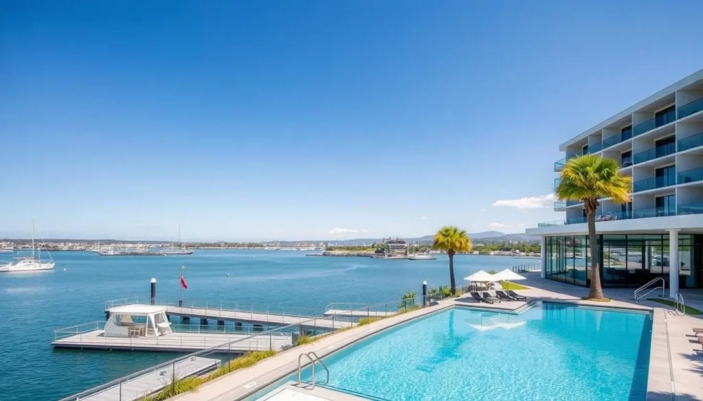 Luxury waterfront accommodation in Tauranga with harbor views