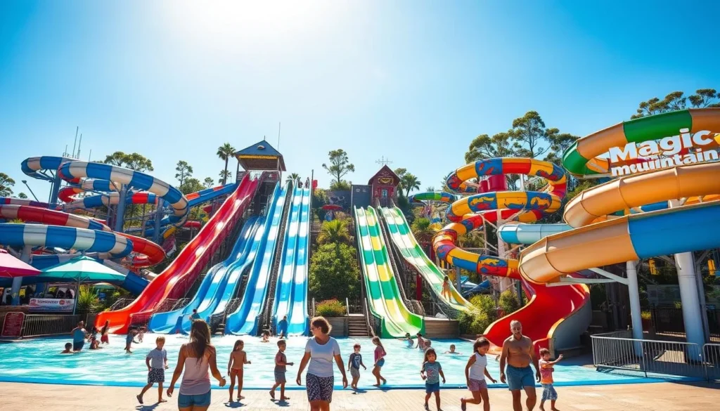 Magic Mountain Merimbula theme park with water slides and attractions