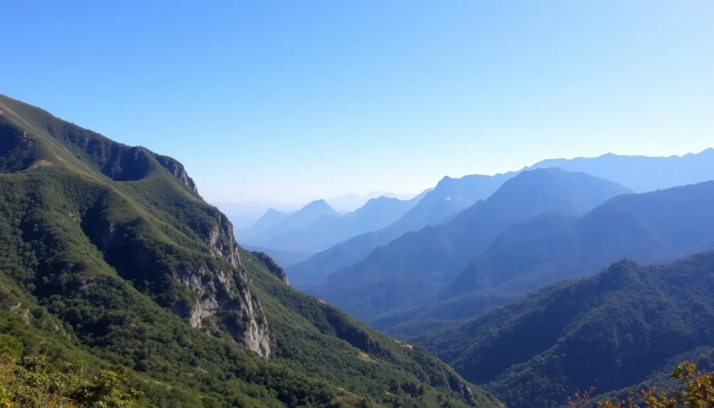 Manicaragua landscape during the dry season showing perfect hiking conditions in Topes de Collantes Natural Park