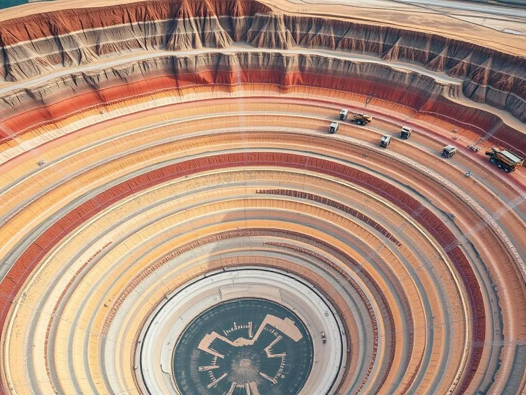 Massive open-pit Chuquicamata copper mine near Antofagasta