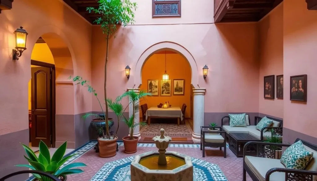Mid-range riad in Ouarzazate with traditional courtyard and comfortable rooms