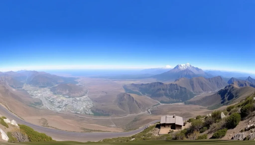 Mirador Los Condores viewpoint overlooking El Chalten with Fitz Roy in the background